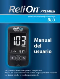 ReliOn Premier BLU - Manual del Usario